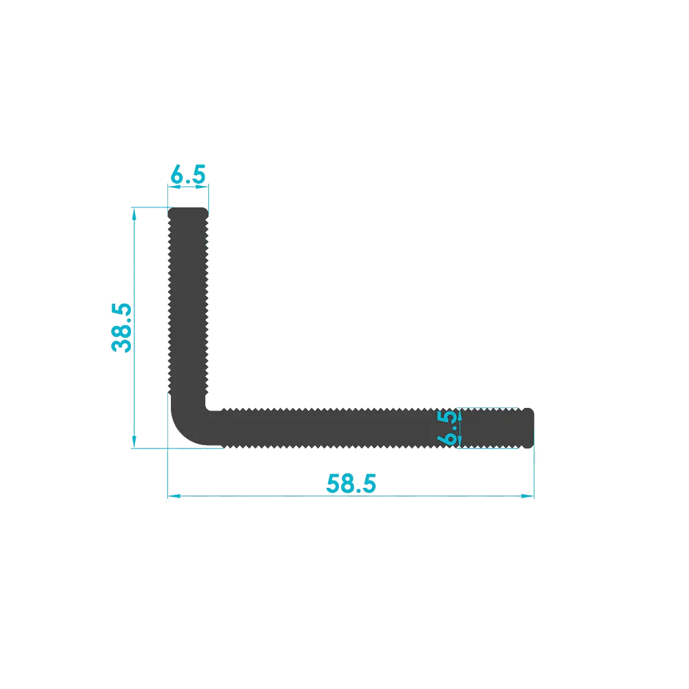 Adjustable Tile Roof Hook Bracket Profile (Code: 1364) — Engineering Section Drawing | SolarAlu Global