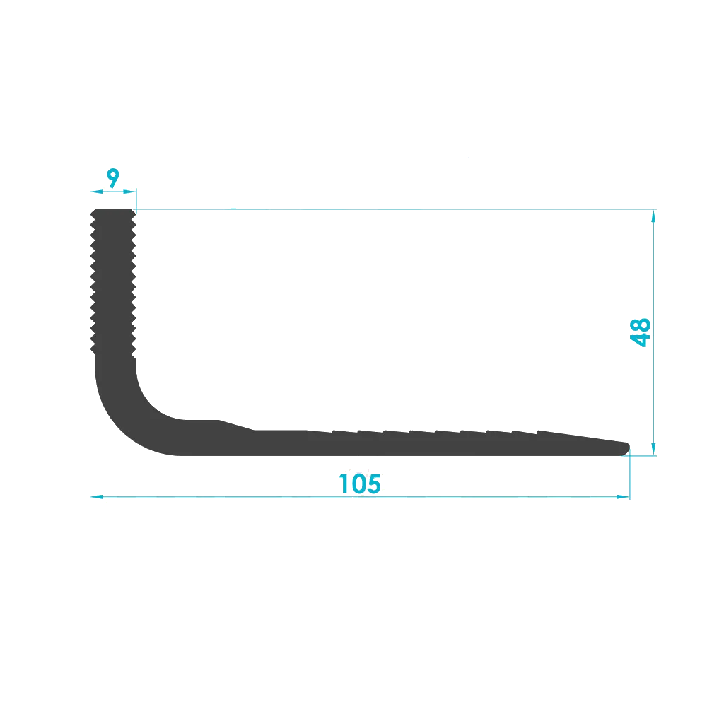 Adjustable Tile Roof Hook Bracket Profile (Code: 2251) — Engineering Section Drawing | SolarAlu Global