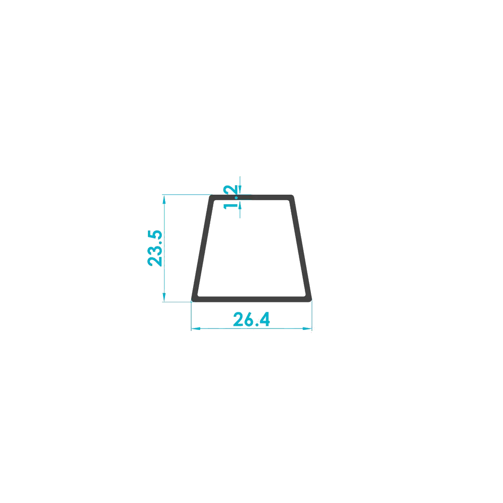 Trapezoidal Rail Clamp Connector Profile (Code: 3931) — Engineering Section Drawing | SolarAlu Global